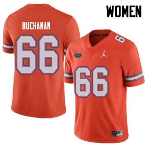 Women's Florida Gators #66 Nick Buchanan NCAA Jordan Brand Orange Authentic Stitched College Football Jersey CDJ2662BF